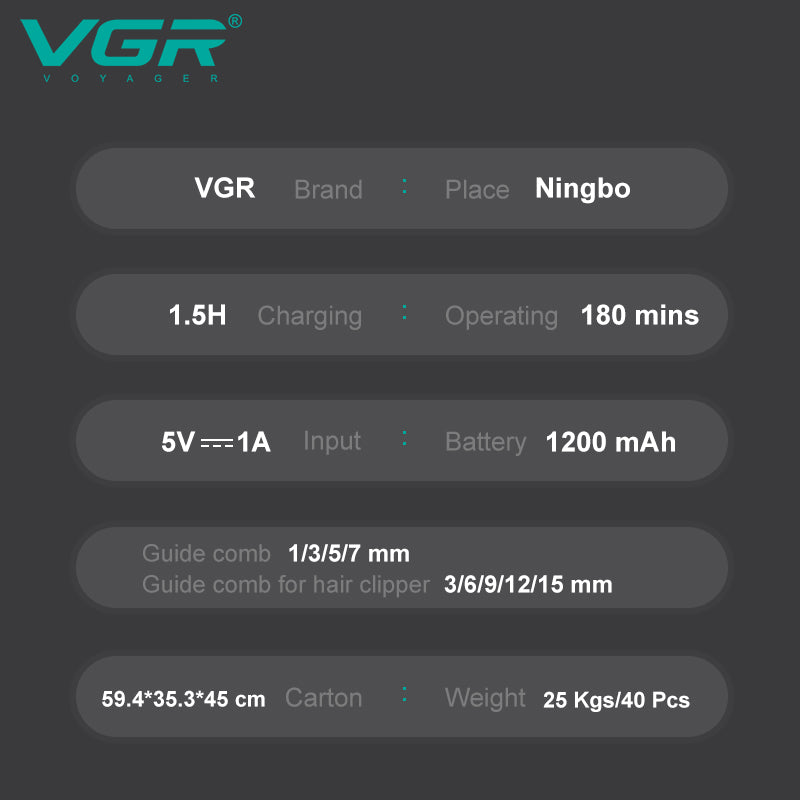 VGR V-102 Camouflage Multipurpose Hair Clipper.