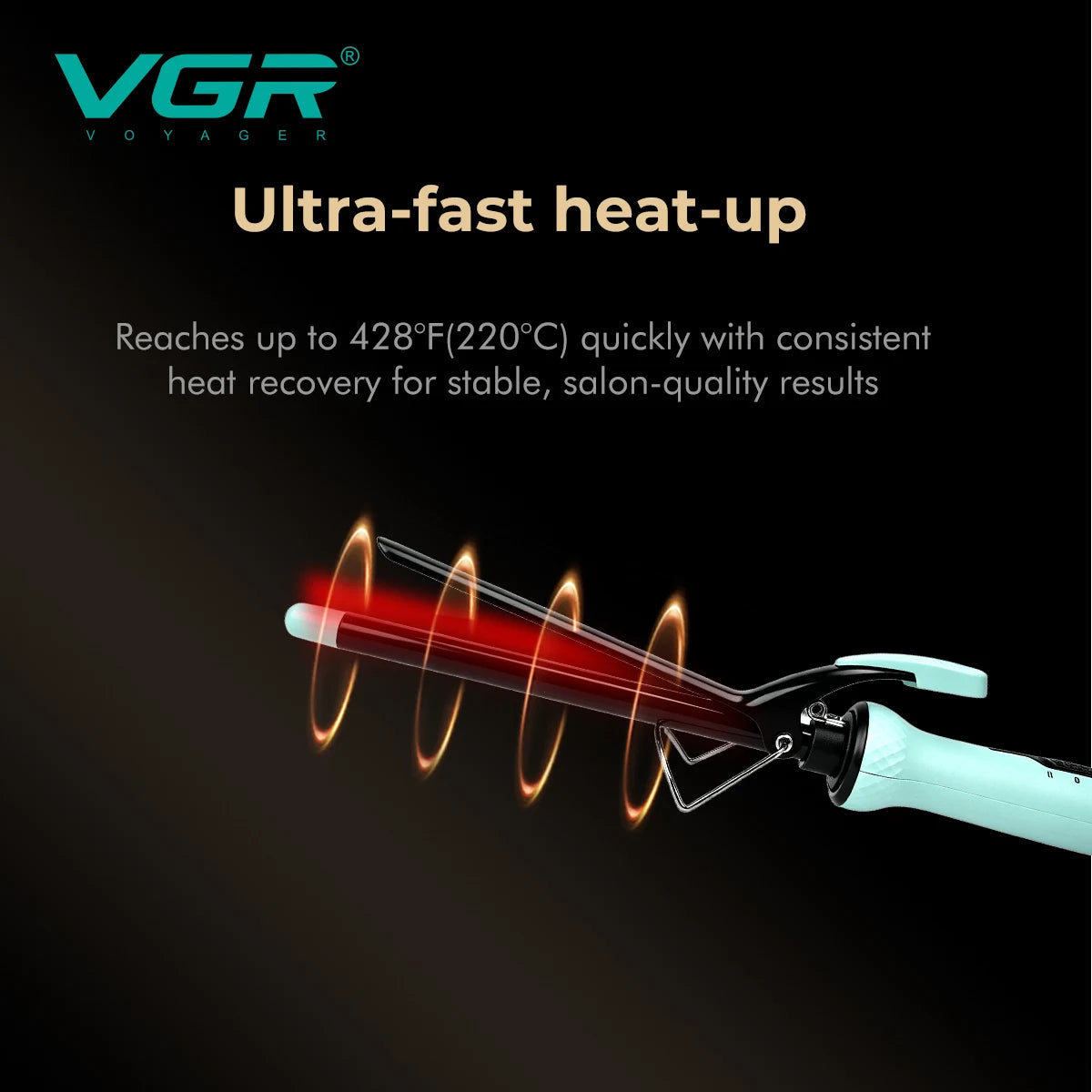 VGR V-576 Professional Hair Curler Dual Barrel