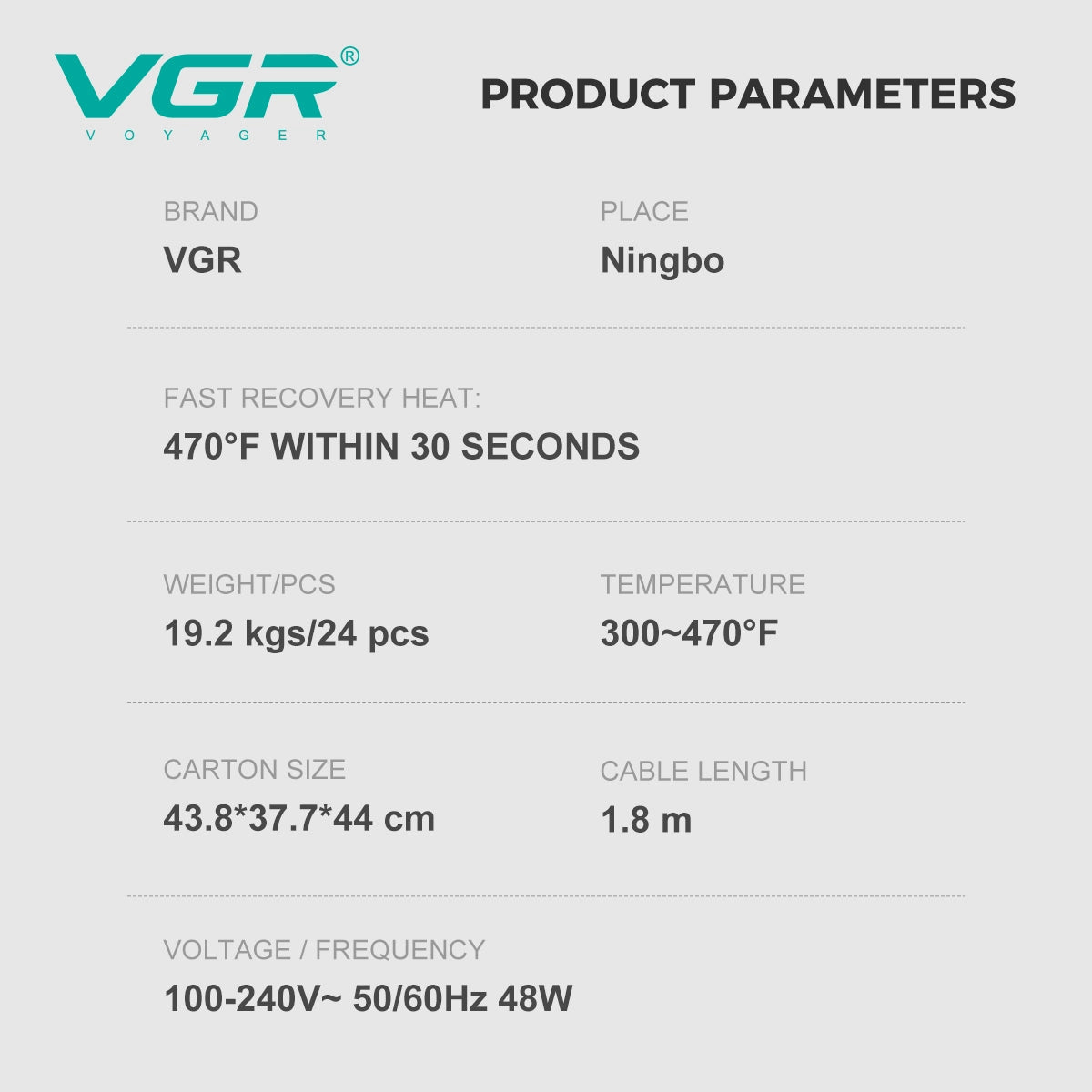 VGR V-513 Professional Hair Straightener