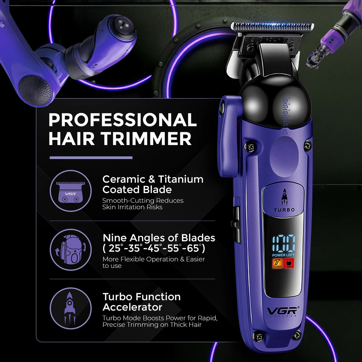 VGR V-274 Professional Cordless Hair Clipper