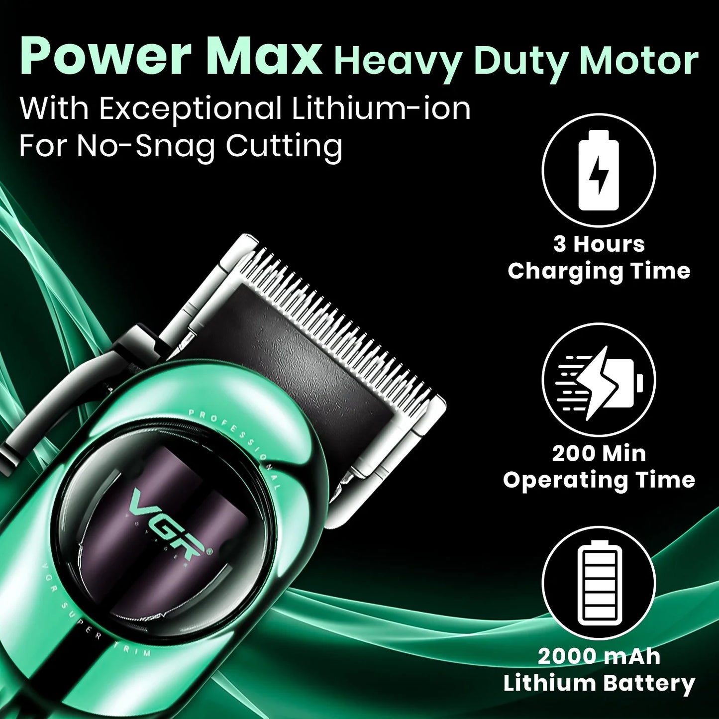 VGR V-166 Professional Hair Clipper for Salon Professionals and Personal Use.