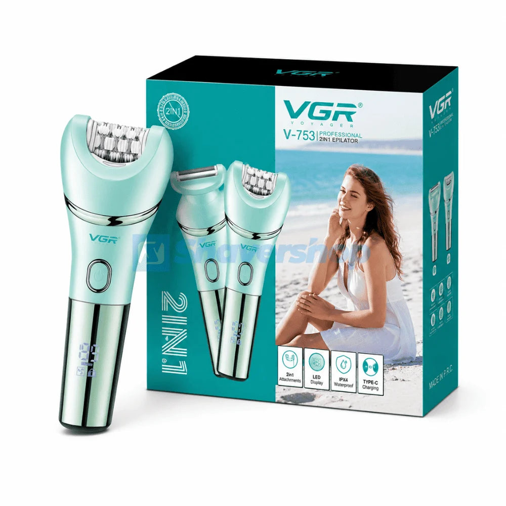 VGR V-753 2 IN 1 Electric Women Epilator Female Shaver