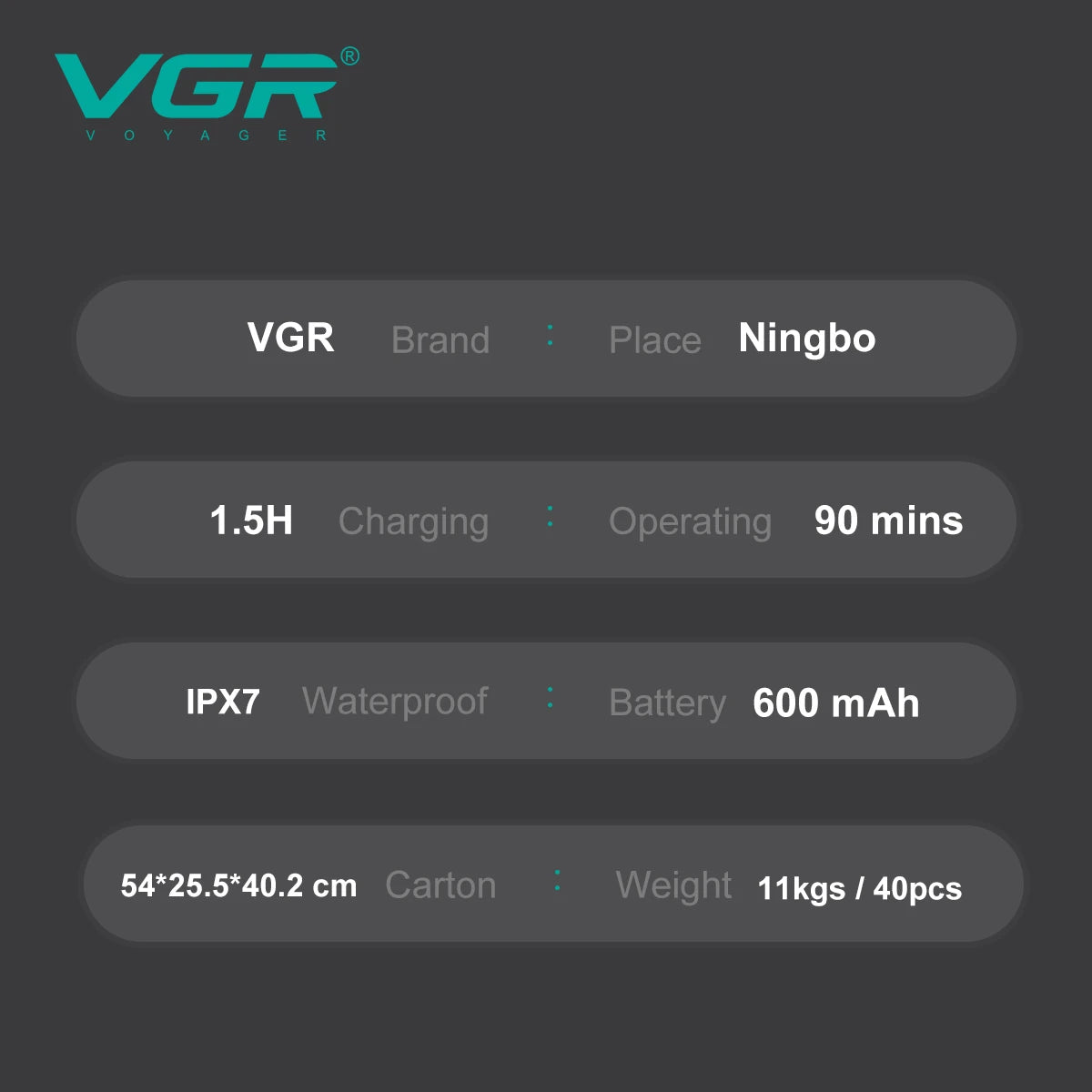 VGR V-339S Foil and Dual-sided Blades Shaver