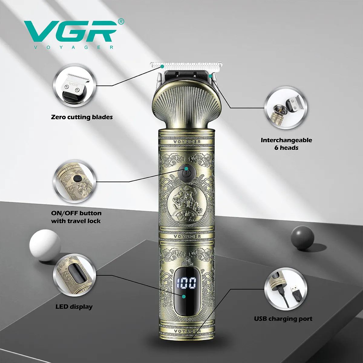 VGR V-106 6-in-1 Professional Grooming Kit