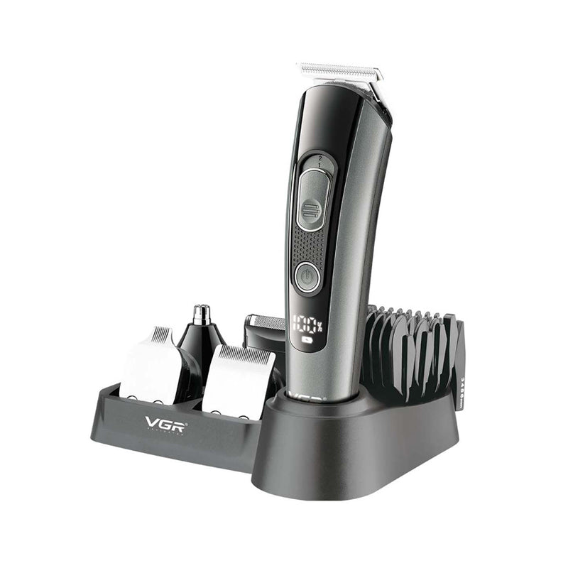 VGR V-175 Professional Cord Cordless Grooming Kit with 5 Guide Combs.