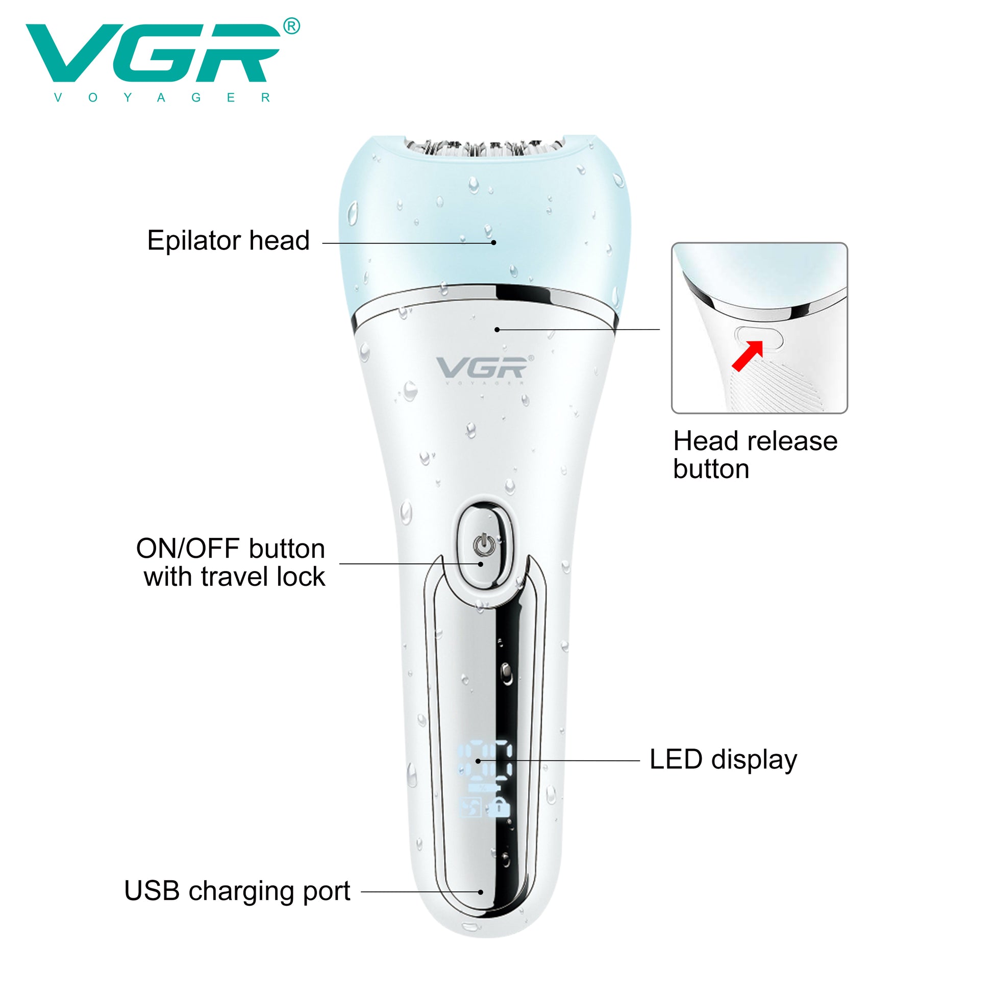 VGR V-733 Professional Ladies Grooming Kit — Image 4 — VGR Pakistan Official