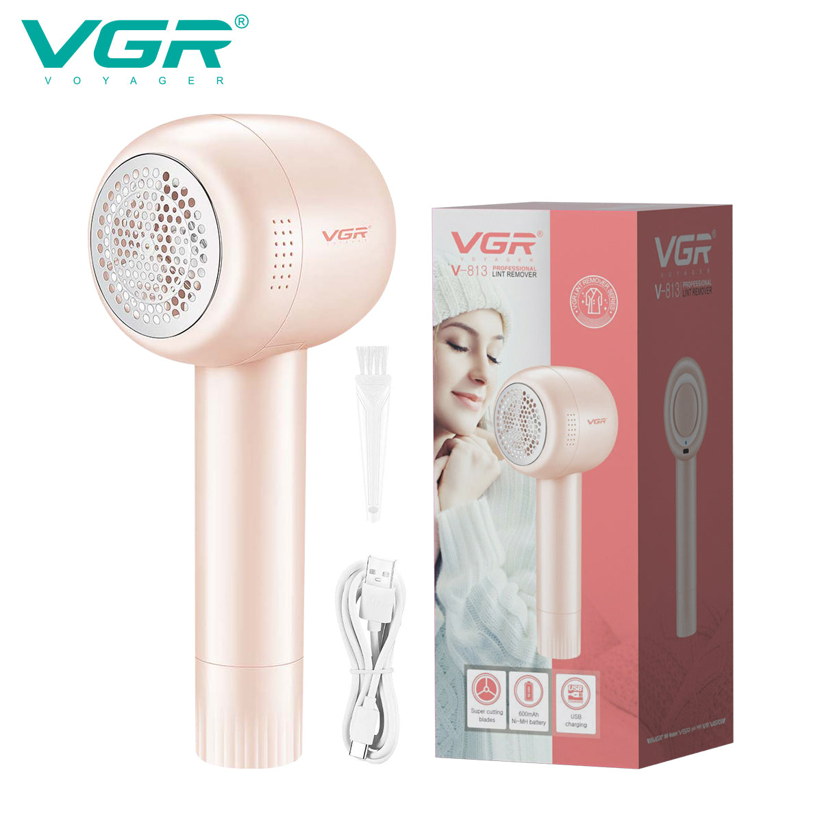 VGR V-813 Professional Rechargeable Lint Remover — Image 3 — VGR Pakistan Official