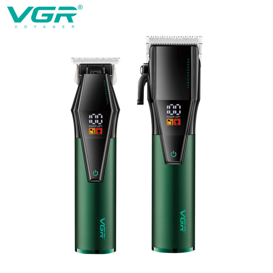 VGR V-677 Professional Trimmer 240 min Runtime 12 Length Settings (Green).