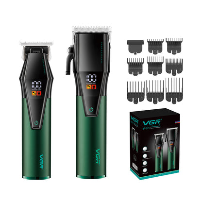 VGR V-677 Professional Trimmer 240 min Runtime 12 Length Settings (Green).