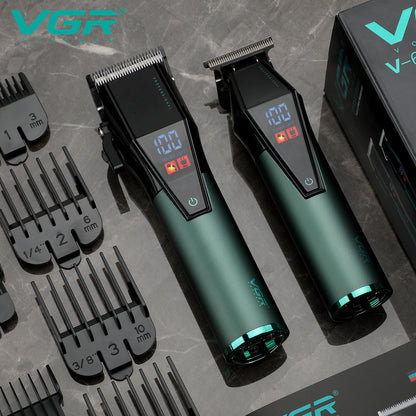 VGR V-677 Professional Trimmer 240 min Runtime 12 Length Settings (Green).
