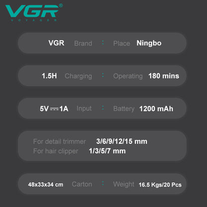 VGR V-110 Hair Professional Grooming Kit.