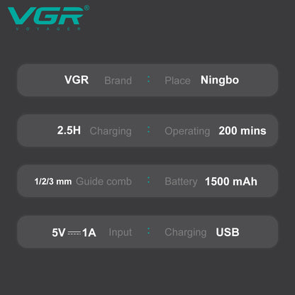 VGR V-985 Professional Hair Trimmer — Image 6 — VGR Pakistan Official