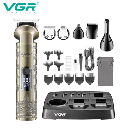 VGR V-109 6-in-1, Face, Hair and Full Body Multi Grooming Kit - Metal Body.
