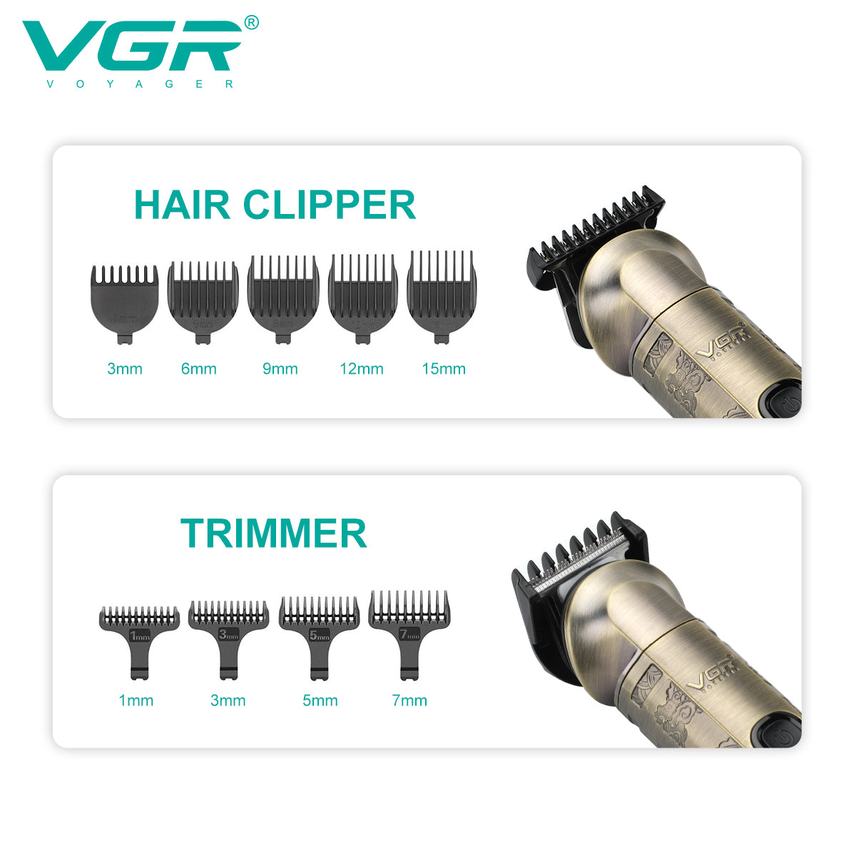 VGR V-109 6-in-1, Face, Hair and Full Body Multi Grooming Kit - Metal Body.