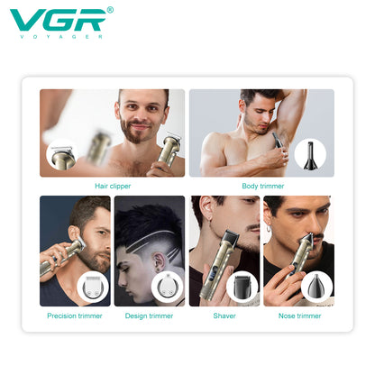 VGR V-109 6-in-1, Face, Hair and Full Body Multi Grooming Kit - Metal Body.
