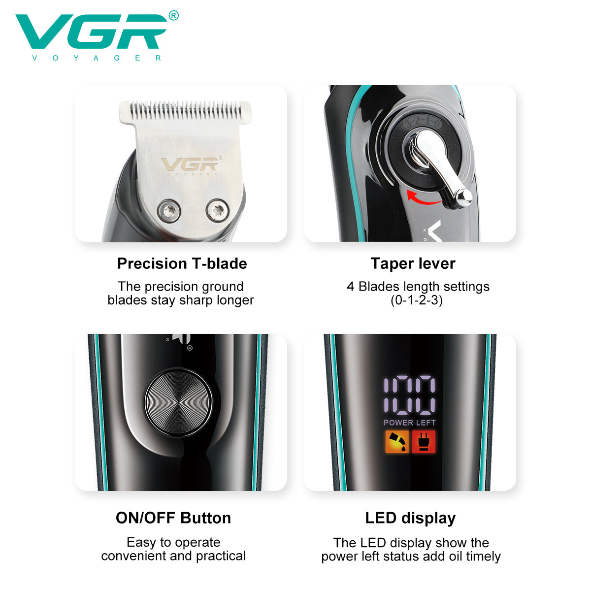 VGR V-075 Hair Trimmer for Men.