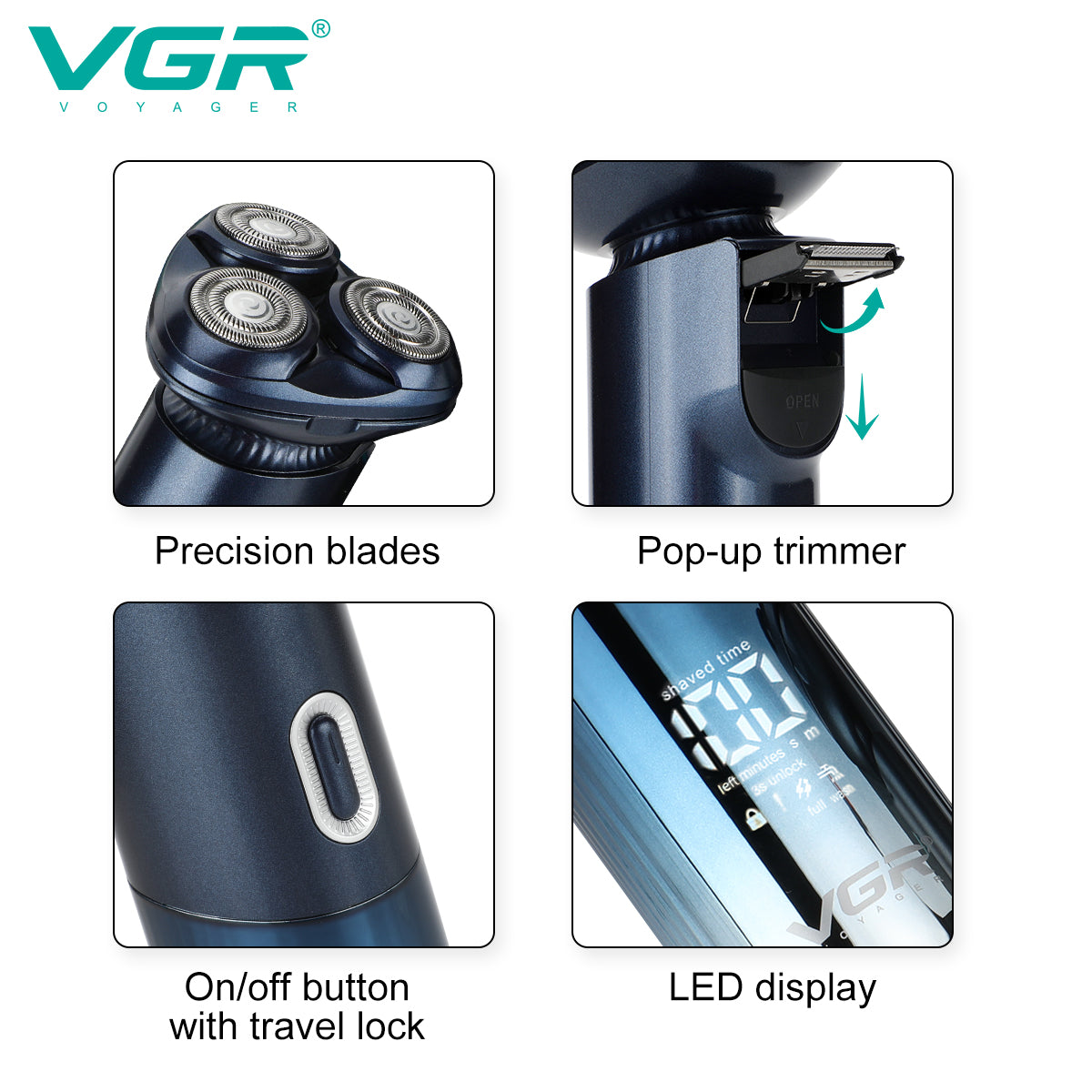VGR V-392 Professional Rotary Shaver.