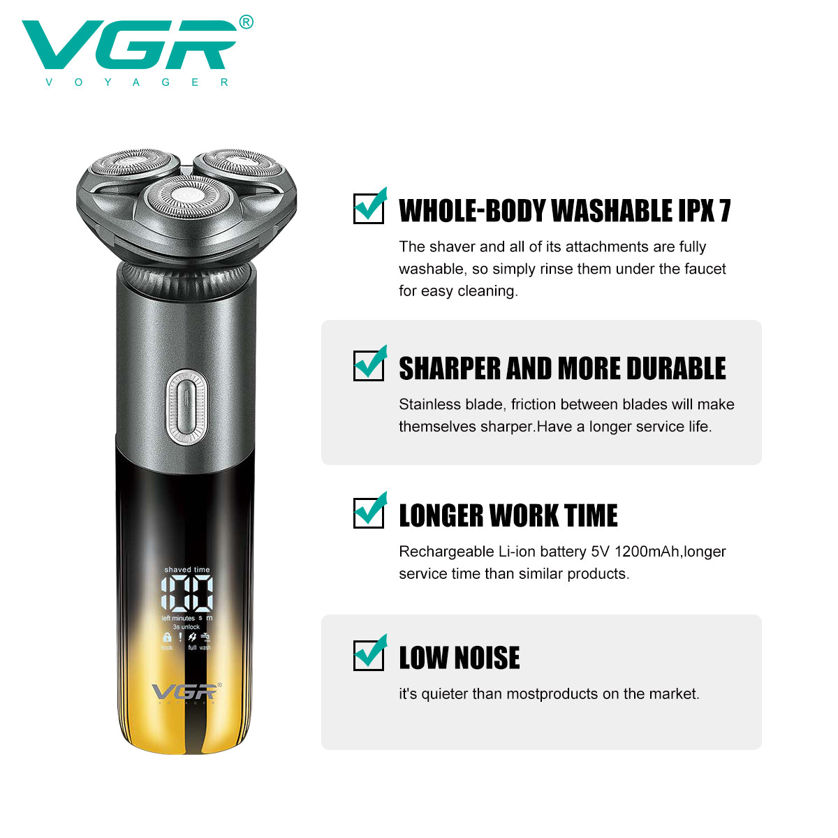 VGR V-392 Professional Rotary Shaver.