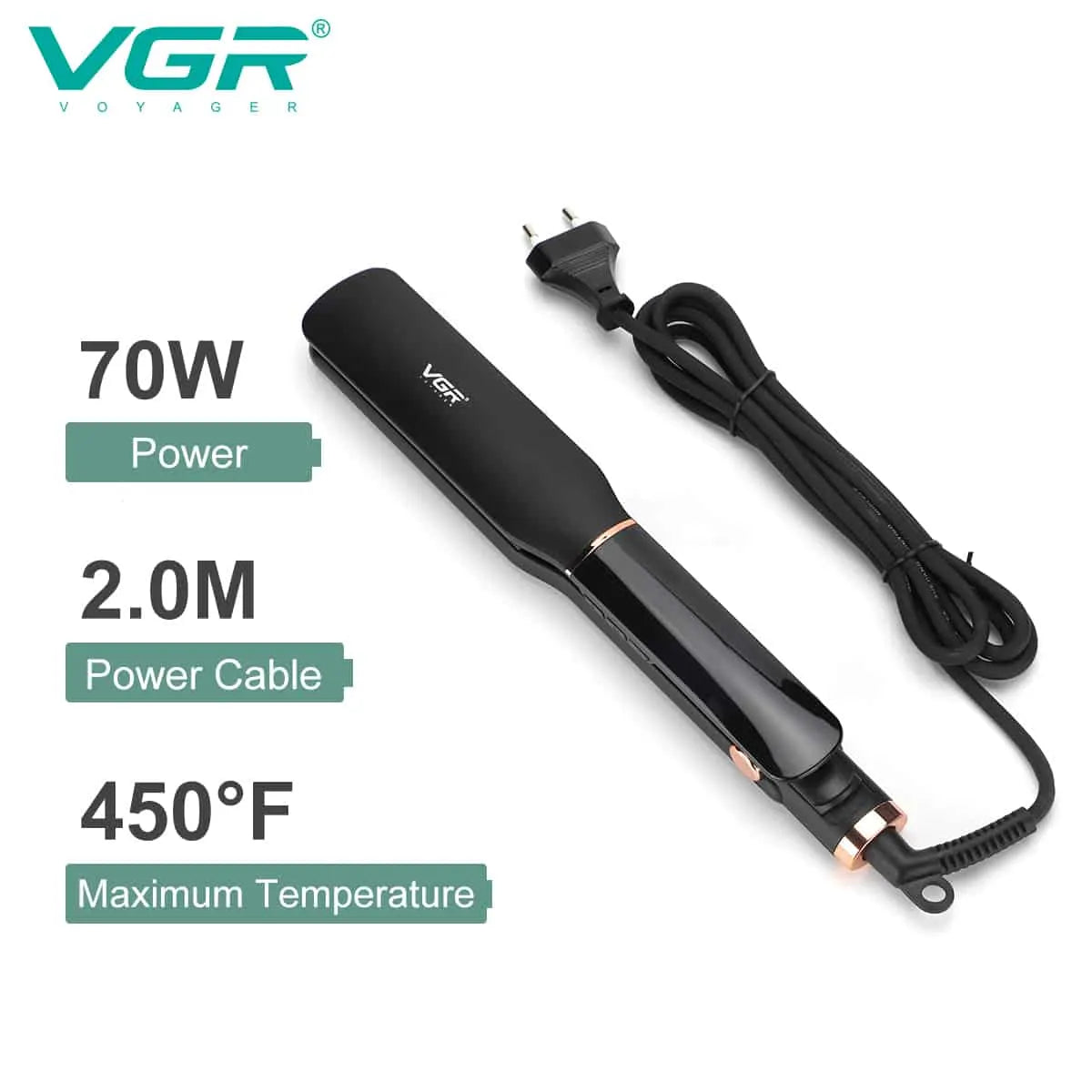 VGR V-519S Professional Hair Straightener 38mm Ceramic Plates