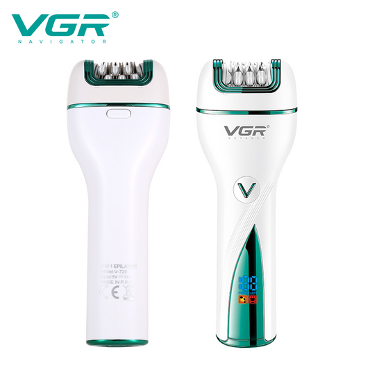 VGR V-728 3-in-1 Women Epilator Electric Female Shaver Leg Body Hair Removal — VGR Pakistan Official