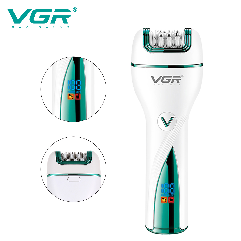 VGR V-728 3-in-1 Women Epilator Electric Female Shaver Leg Body Hair Removal — Image 3 — VGR Pakistan Official