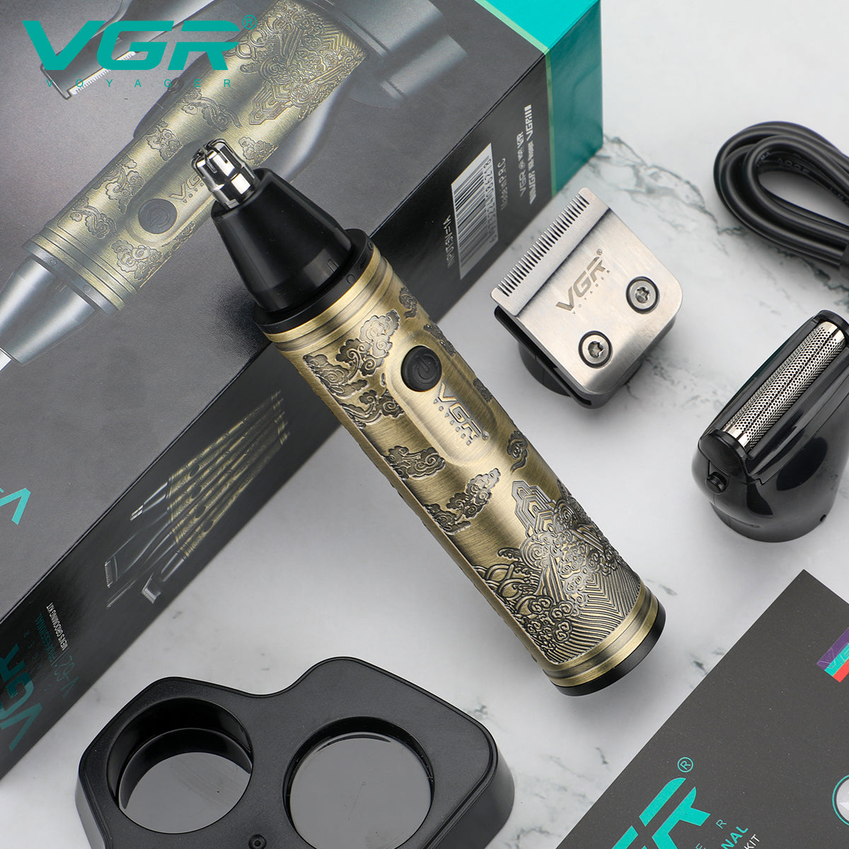 VGR V-621 Professional 4 in 1 Grooming Kit (Gold).