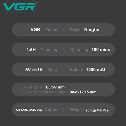 VGR V-102 Camouflage Multipurpose Hair Clipper.