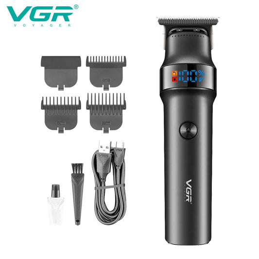 VGR V-987 Professional Digital Display Turbo function 7000RPM Zero Gapped Cordless Pro Self Haircut Hair Clipper — VGR Pakistan Official