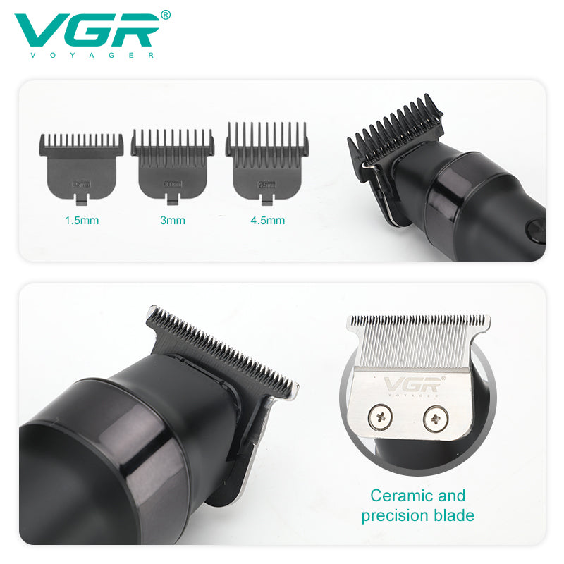 VGR V-987 Professional Digital Display Turbo function 7000RPM Zero Gapped Cordless Pro Self Haircut Hair Clipper — Image 4 — VGR Pakistan Official