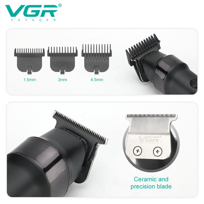 VGR V-987 Professional Digital Display Turbo function 7000RPM Zero Gapped Cordless Pro Self Haircut Hair Clipper — Image 4 — VGR Pakistan Official