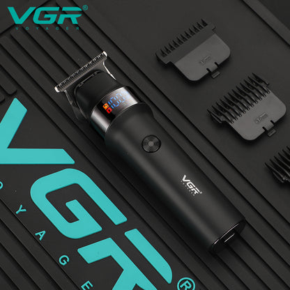 VGR V-987 Professional Digital Display Turbo function 7000RPM Zero Gapped Cordless Pro Self Haircut Hair Clipper — Image 5 — VGR Pakistan Official