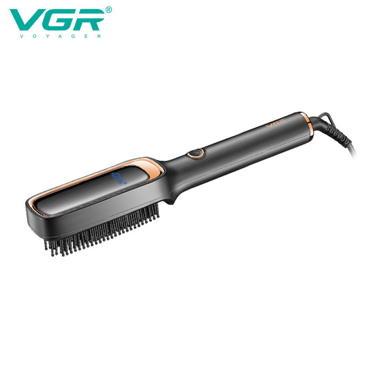 VGR V-560 Professional Ceramic Coating Comb & Hair Straightener Brush (Black).