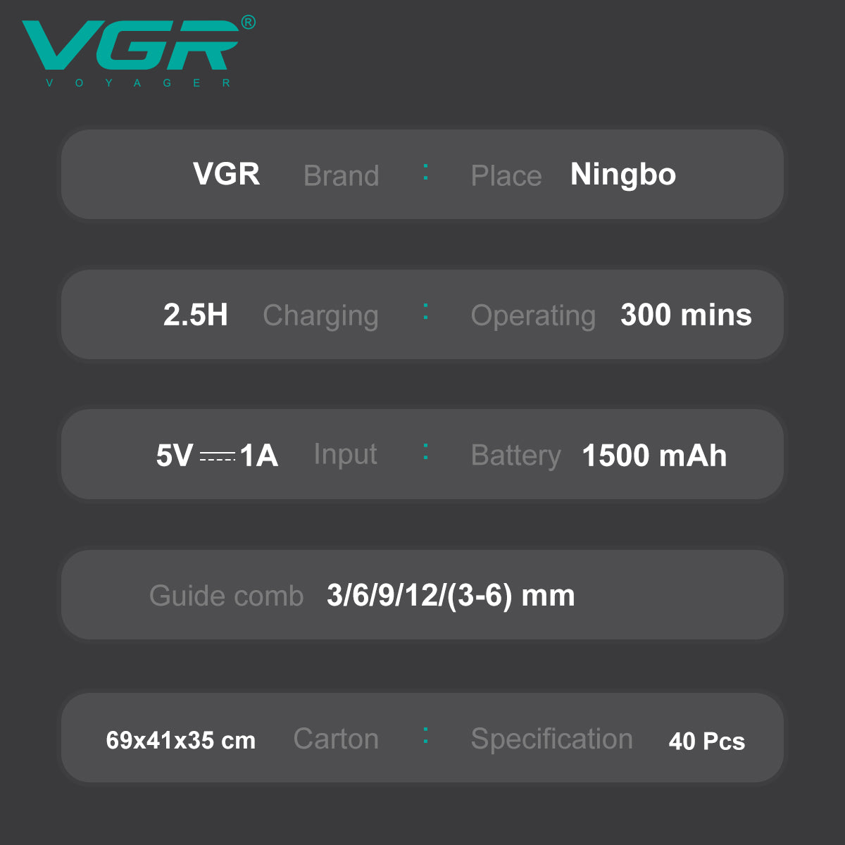 VGR V-111 Hair Professional Grooming Kit.