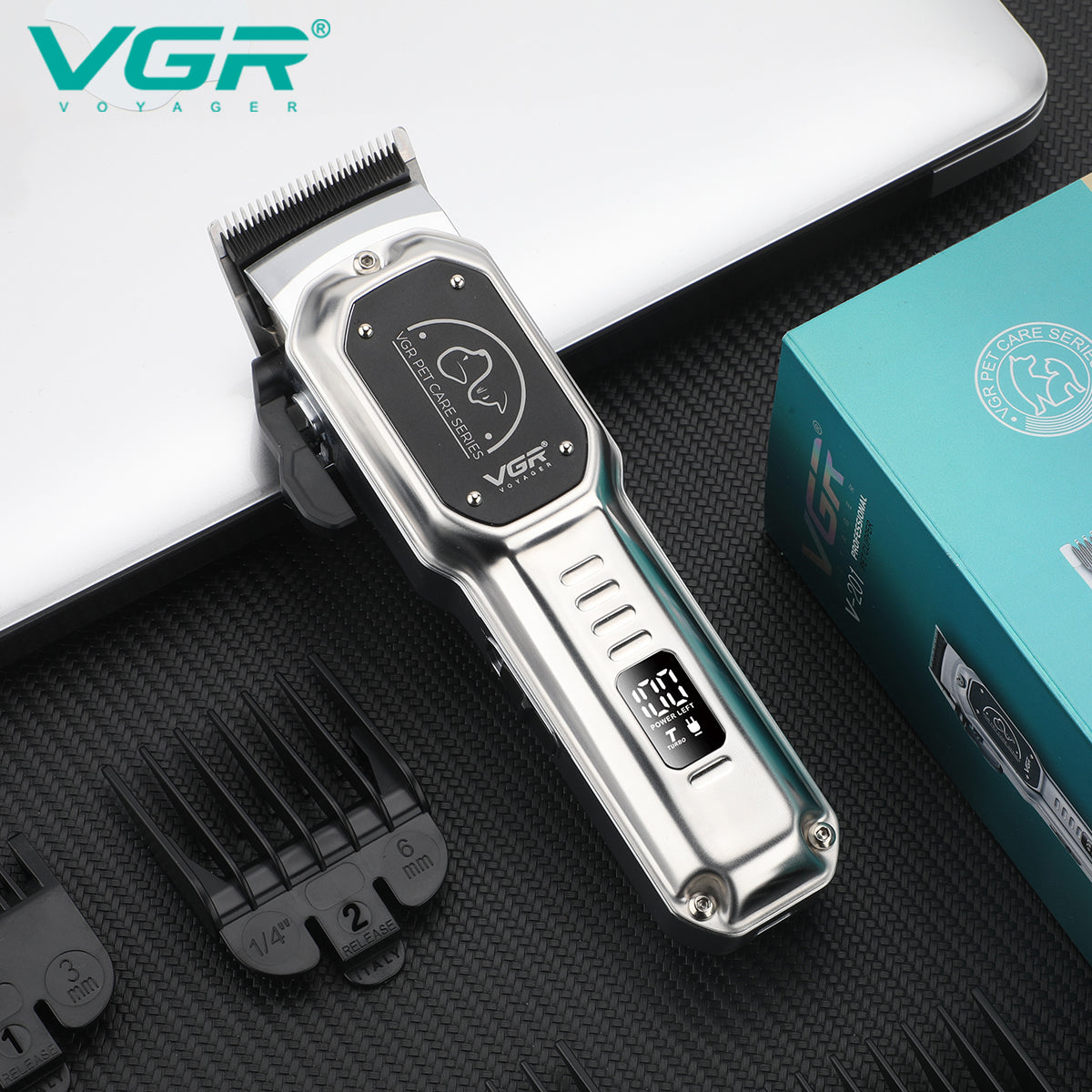 VGR V-201 Professional Pet Clipper - Silver.