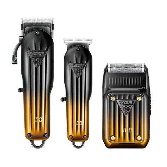 VGR V-644 Professional Barber Hair Cutting Kit — 3-in-1 Clipper, Trimmer & Shaver