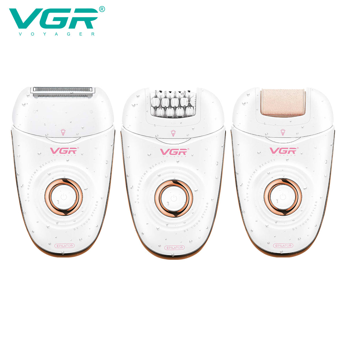 VGR V-739 Female Body Epilator — Image 4 — VGR Pakistan Official
