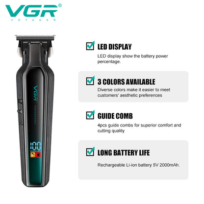 VGR V-930 Professional Cord/Cordless Hair Trimmer for Men's & Boy's — Image 3 — VGR Pakistan Official