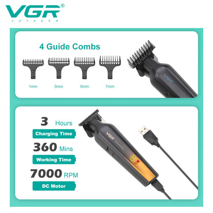 VGR V-930 Professional Cord/Cordless Hair Trimmer for Men's & Boy's — Image 4 — VGR Pakistan Official