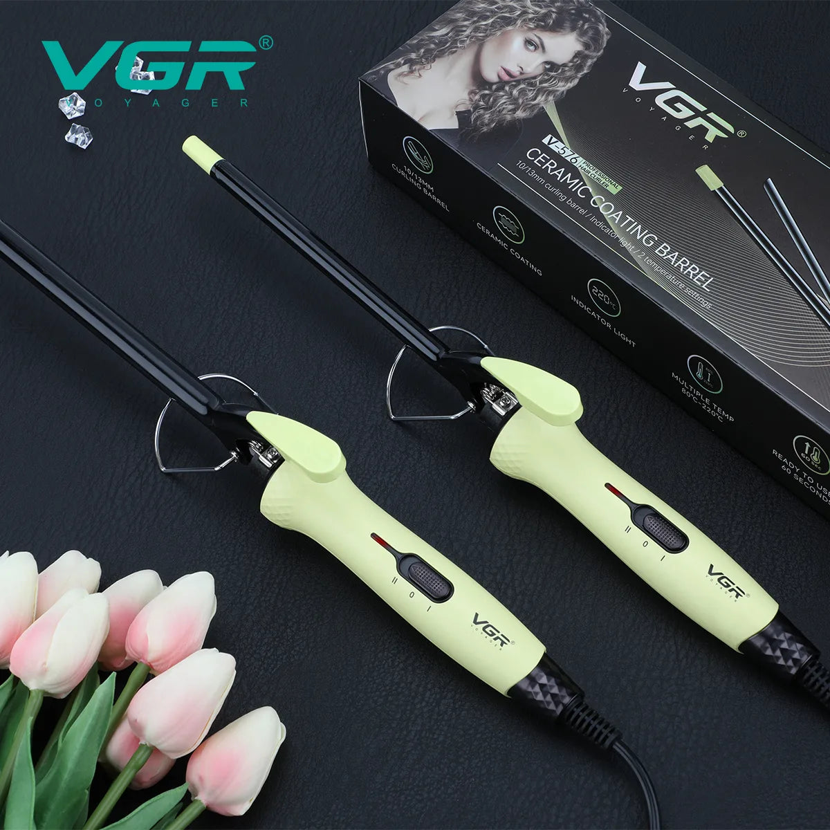 VGR V-576 Professional Hair Curler Dual Barrel
