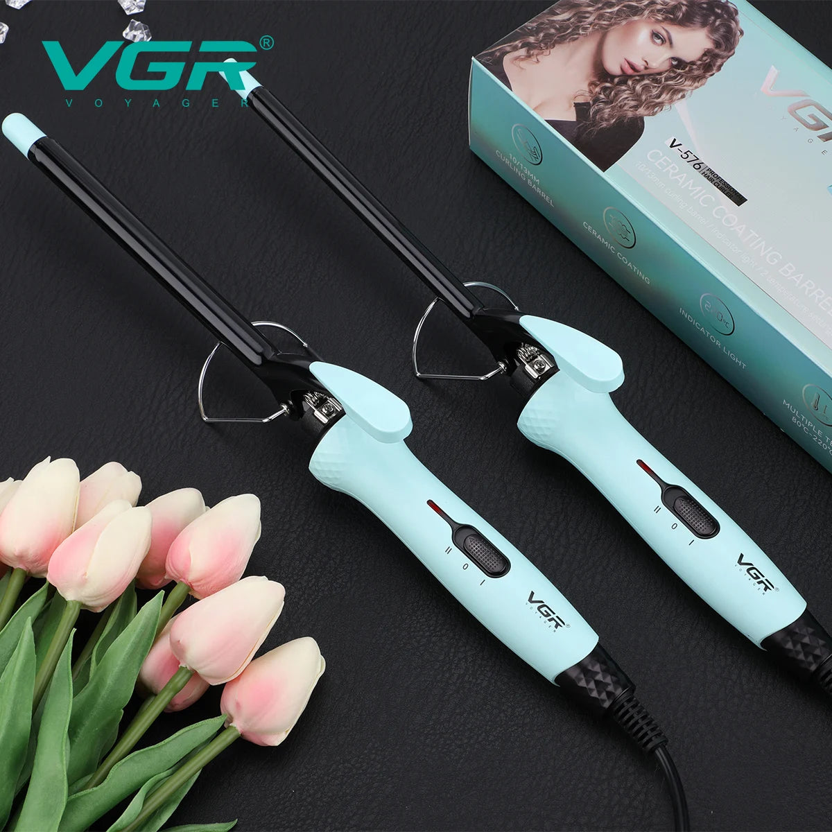 VGR V-576 Professional Hair Curler Dual Barrel