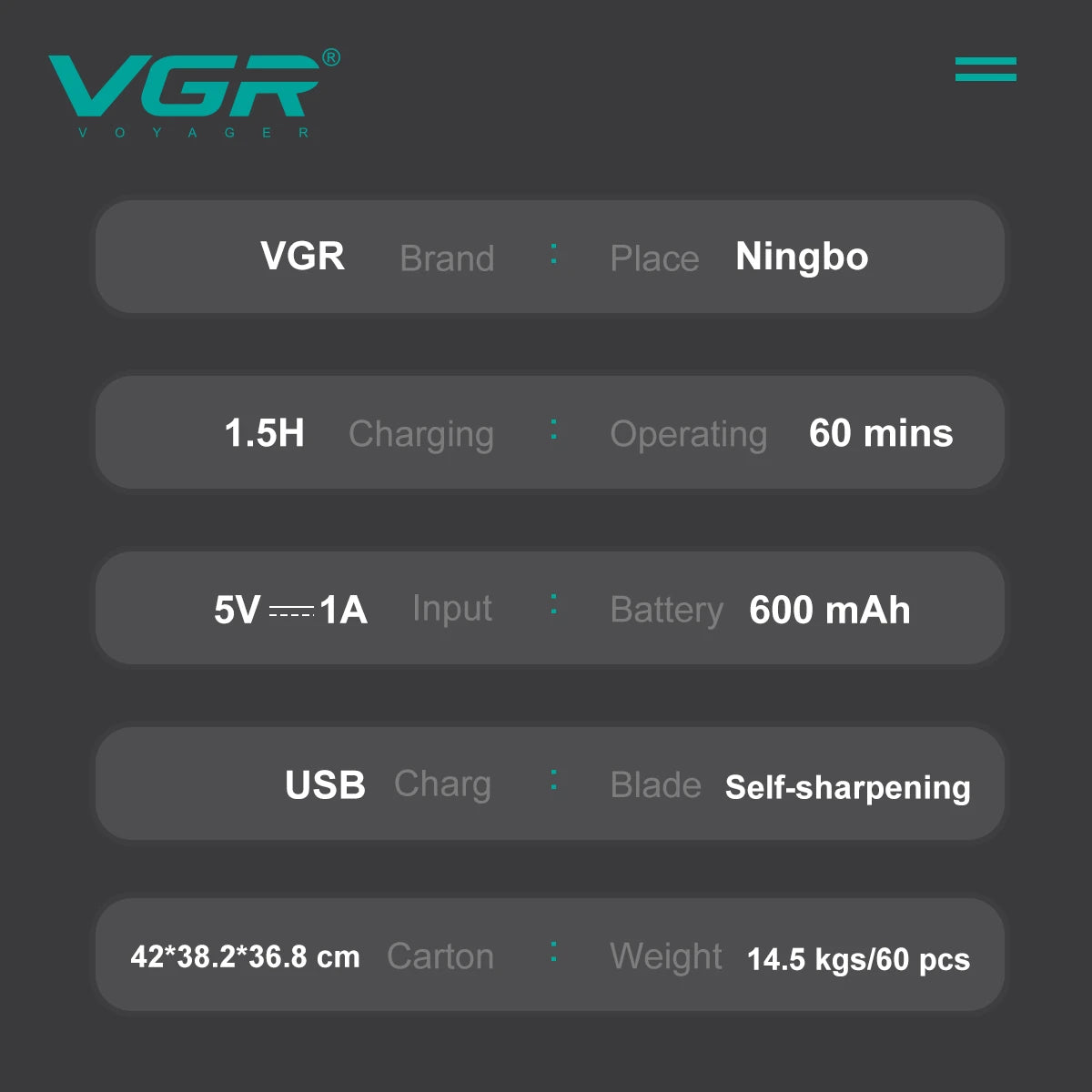 VGR V-628 One Blade, Professional Shaver and Nose Trimmer