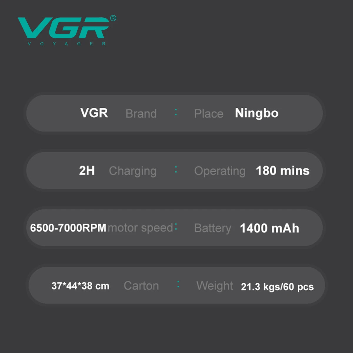 VGR V-250 Professional Hair Trimmer For Men
