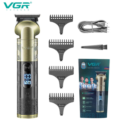 VGR V-296 Professional Hair Trimmer With Digital Display