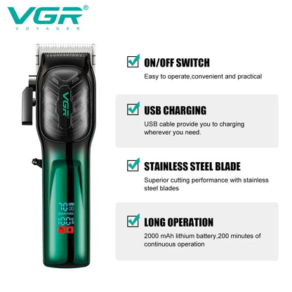 VGR V-654 Hair Trimmer Professional Hair Clipper — Image 2 — VGR Pakistan Official