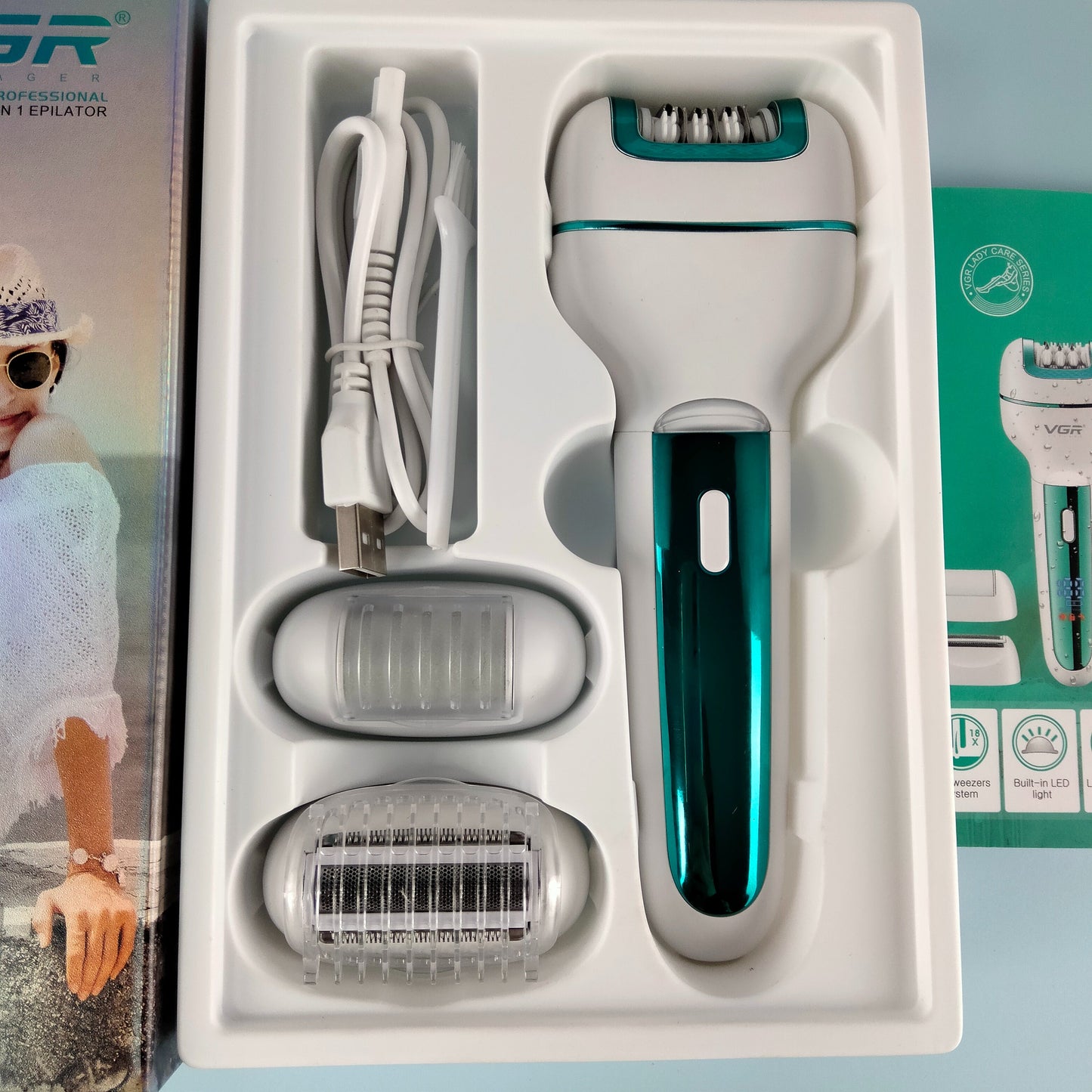 VGR V-732 2 In 1 Cordless Hair Trimmer Set Razor — Image 2 — VGR Pakistan Official