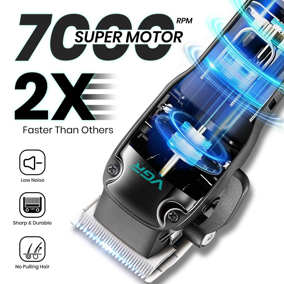 VGR V-013 Professional Clipper - 200 Minutes Runtime.