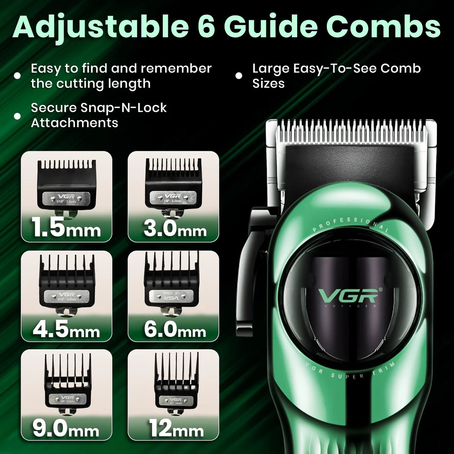 VGR V-166 Professional Hair Clipper for Salon Professionals and Personal Use.