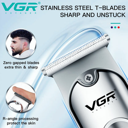 VGR V-071 Professional Hair Trimmer Mini Rechargeable 2 Speed Adjustment — Image 3 — VGR Pakistan Official