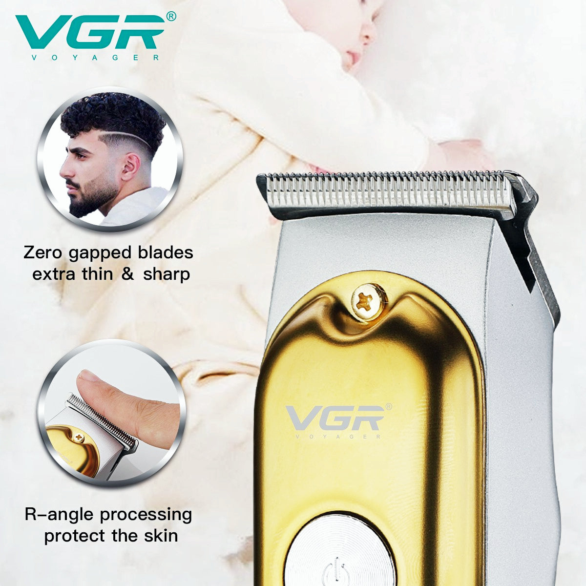 VGR V-290 Mini Hair Cutting Machine Cordless Electric — Image 3 — VGR Pakistan Official