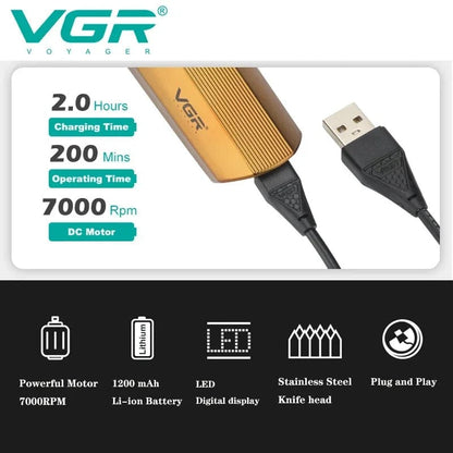 VGR V-921 Cordless 7000RPM  Electric Beard Trimmer — Image 4 — VGR Pakistan Official
